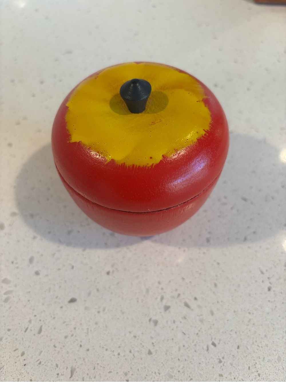 Wooden Red & Yellow Toy Apple